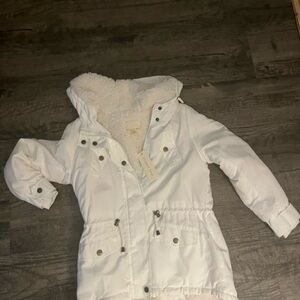 Copper Key Snowy White Kids Puffer Coat